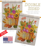 Thanksgiving Bouquet - Thanksgiving Fall Vertical Impressions Decorative Flags HG137283 Made In USA