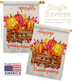 Thanksgiving Pumpkin - Thanksgiving Fall Vertical Impressions Decorative Flags HG137303 Made In USA