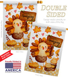 Sweet Turkey - Thanksgiving Fall Vertical Impressions Decorative Flags HG137630 Made In USA