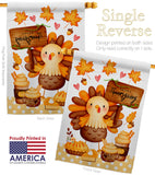 Sweet Turkey - Thanksgiving Fall Vertical Impressions Decorative Flags HG137630 Made In USA