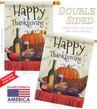 Happy Thanksgiving Feast - Thanksgiving Fall Vertical Impressions Decorative Flags HG192045 Made In USA