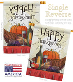 Happy Thanksgiving Feast - Thanksgiving Fall Vertical Impressions Decorative Flags HG192045 Made In USA