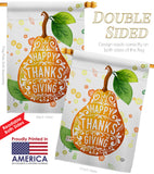 Happy Thanks Giving - Thanksgiving Fall Vertical Impressions Decorative Flags HG192253 Made In USA