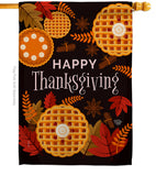 Thanksgiving Leaves - Thanksgiving Fall Vertical Impressions Decorative Flags HG192256 Made In USA