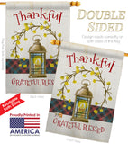 Thanksgiving Wreath - Thanksgiving Fall Vertical Impressions Decorative Flags HG192271 Made In USA