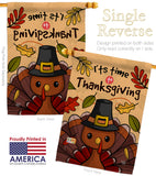 It's Thanksgiving - Thanksgiving Fall Vertical Impressions Decorative Flags HG192288 Made In USA