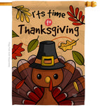 It's Thanksgiving - Thanksgiving Fall Vertical Impressions Decorative Flags HG192288 Made In USA