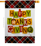 Thanksgiving - Thanksgiving Fall Vertical Impressions Decorative Flags HG192632 Made In USA