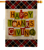 Thanksgiving - Thanksgiving Fall Vertical Impressions Decorative Flags HG192632 Made In USA