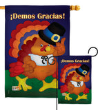 ¡Demos Gracias! - Thanksgiving Fall Vertical Impressions Decorative Flags HG113037S Made In USA