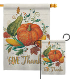 Suzani Give Thanks - Thanksgiving Fall Vertical Impressions Decorative Flags HG113072 Made In USA