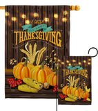 Thanksgiving Wish - Thanksgiving Fall Vertical Impressions Decorative Flags HG113084 Made In USA