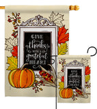 Grateful Heart - Thanksgiving Fall Vertical Impressions Decorative Flags HG113113 Made In USA