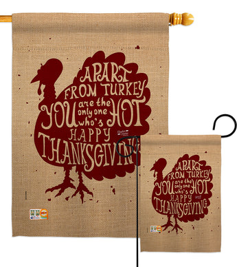 A Part From Turkey - Thanksgiving Fall Vertical Impressions Decorative Flags HG137118 Made In USA