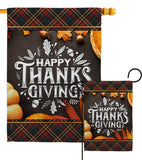 Happy Thanks Giving - Thanksgiving Fall Vertical Impressions Decorative Flags HG137264 Made In USA