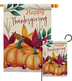 Pumpkin Thanksgiving - Thanksgiving Fall Vertical Impressions Decorative Flags HG137281 Made In USA