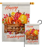 Thanksgiving Pumpkin - Thanksgiving Fall Vertical Impressions Decorative Flags HG137303 Made In USA