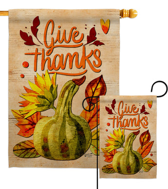 Squash Giving - Thanksgiving Fall Vertical Impressions Decorative Flags HG137610 Made In USA