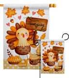 Sweet Turkey - Thanksgiving Fall Vertical Impressions Decorative Flags HG137630 Made In USA