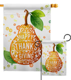 Happy Thanks Giving - Thanksgiving Fall Vertical Impressions Decorative Flags HG192253 Made In USA