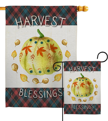 Colorful Pumpkin Thanksgiving - Thanksgiving Fall Vertical Impressions Decorative Flags HG192272 Made In USA