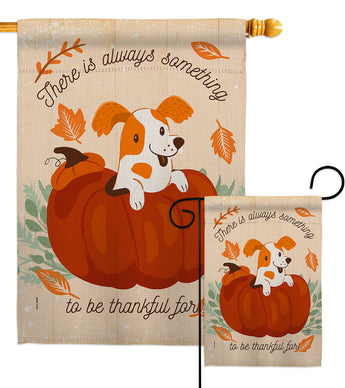 Something Thanksful For - Thanksgiving Fall Vertical Impressions Decorative Flags HG192293 Made In USA