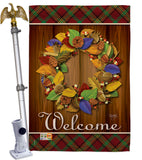 Fall Wreath - Thanksgiving Fall Vertical Impressions Decorative Flags HG113036 Imported