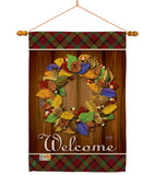 Fall Wreath - Thanksgiving Fall Vertical Impressions Decorative Flags HG113036 Imported