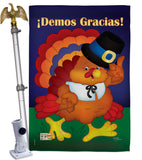 ¡Demos Gracias! - Thanksgiving Fall Vertical Impressions Decorative Flags HG113037S Made In USA