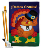 ¡Demos Gracias! - Thanksgiving Fall Vertical Impressions Decorative Flags HG113037S Made In USA