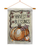 Harvest Blessings - Thanksgiving Fall Vertical Impressions Decorative Flags HG113053 Made In USA