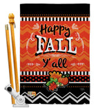 Happy Fall - Thanksgiving Fall Vertical Impressions Decorative Flags HG113055 Made In USA