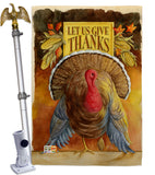 Let Us Give Thanks - Thanksgiving Fall Vertical Impressions Decorative Flags HG113066 Made In USA