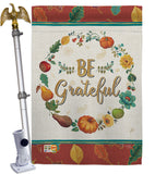 Be Grateful - Thanksgiving Fall Vertical Impressions Decorative Flags HG113071 Made In USA