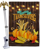 Thanksgiving Wish - Thanksgiving Fall Vertical Impressions Decorative Flags HG113084 Made In USA