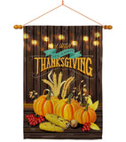 Thanksgiving Wish - Thanksgiving Fall Vertical Impressions Decorative Flags HG113084 Made In USA