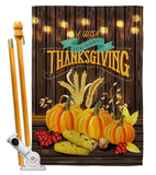 Thanksgiving Wish - Thanksgiving Fall Vertical Impressions Decorative Flags HG113084 Made In USA