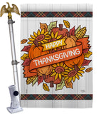 Grateful Thanksgiving - Thanksgiving Fall Vertical Impressions Decorative Flags HG113088 Made In USA