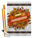 Grateful Thanksgiving - Thanksgiving Fall Vertical Impressions Decorative Flags HG113088 Made In USA