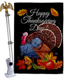 Thanksgiving Turkey - Thanksgiving Fall Vertical Impressions Decorative Flags HG113103 Made In USA