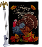 Thanksgiving Turkey - Thanksgiving Fall Vertical Impressions Decorative Flags HG113103 Made In USA