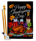 Thanksgiving Dinner - Thanksgiving Fall Vertical Impressions Decorative Flags HG113104 Made In USA