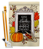 Grateful Heart - Thanksgiving Fall Vertical Impressions Decorative Flags HG113113 Made In USA