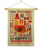 Ready For Thanksgiving - Thanksgiving Fall Vertical Impressions Decorative Flags HG120006 Made In USA