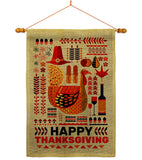 Ready For Thanksgiving - Thanksgiving Fall Vertical Impressions Decorative Flags HG120006 Made In USA