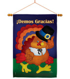 ¡Demos Gracias! - Thanksgiving Fall Vertical Impressions Decorative Flags HG120027 Made In USA