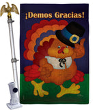 ¡Demos Gracias! - Thanksgiving Fall Vertical Impressions Decorative Flags HG120027 Made In USA