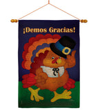 ¡Demos Gracias! - Thanksgiving Fall Vertical Impressions Decorative Flags HG120027 Made In USA