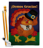 ¡Demos Gracias! - Thanksgiving Fall Vertical Impressions Decorative Flags HG120027 Made In USA