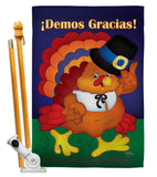 ¡Demos Gracias! - Thanksgiving Fall Vertical Impressions Decorative Flags HG120027 Made In USA